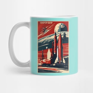 Soviet rocket poster Mug